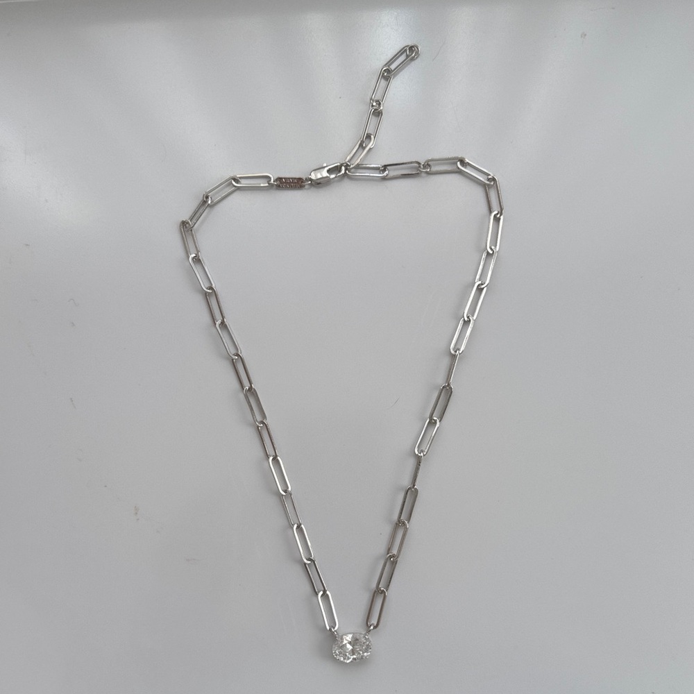 Melinda Maria Silver and Diamondette Hello Gorgeous Necklace